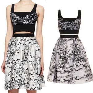 DVF Jayme Black White Floral Dress
